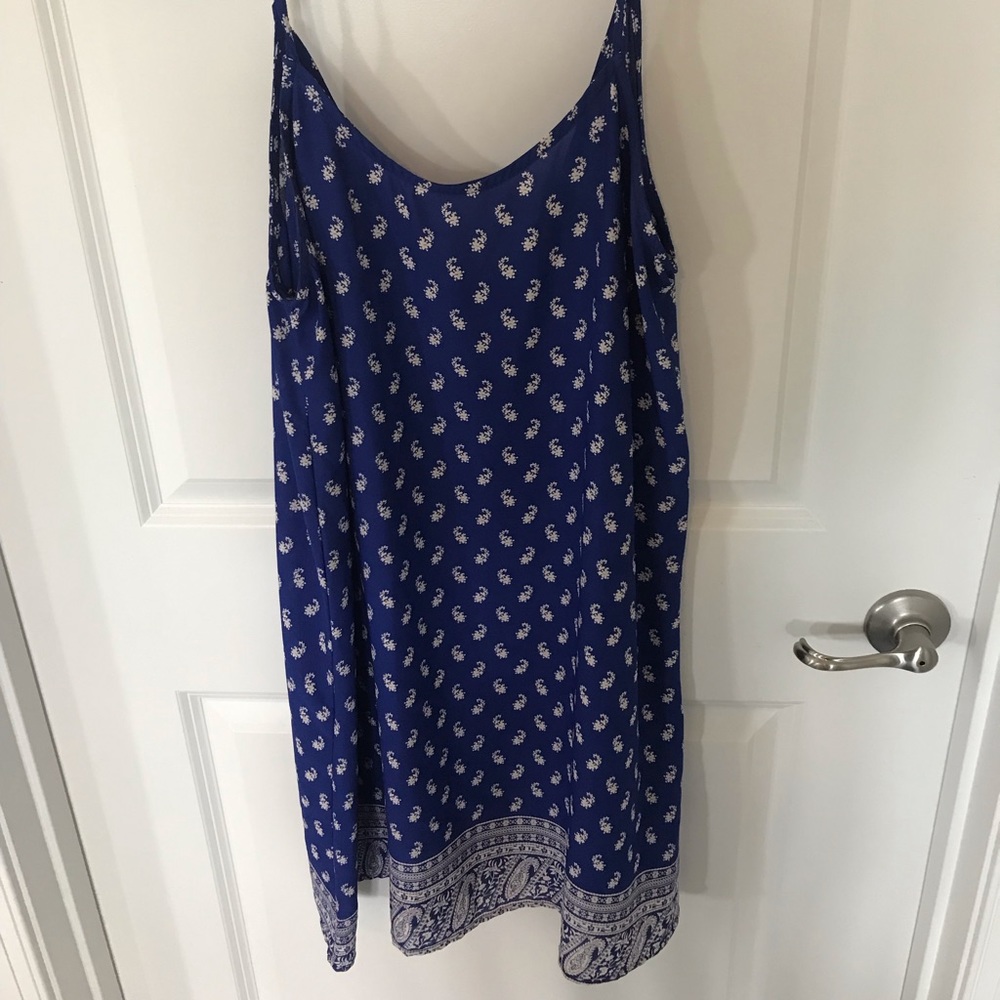 Blue Paisley slip dress